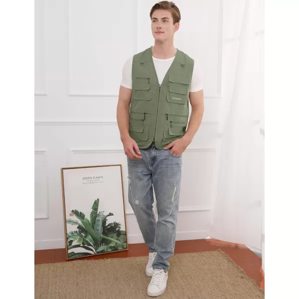 Gihuo Men's Fishing Vest Utility Shooting Safari Travel Vest with Pockets