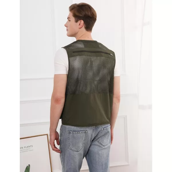Gihuo Men's Fishing Vest Utility Shooting Safari Travel Vest with Pockets