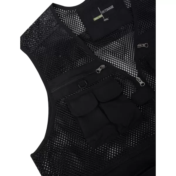 Gihuo Men's Fishing Vest Utility Shooting Safari Travel Vest with Pockets