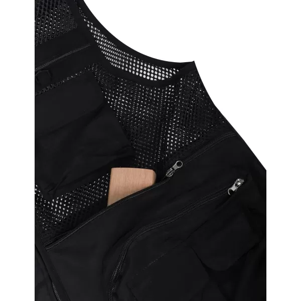 Gihuo Men's Fishing Vest Utility Shooting Safari Travel Vest with Pockets