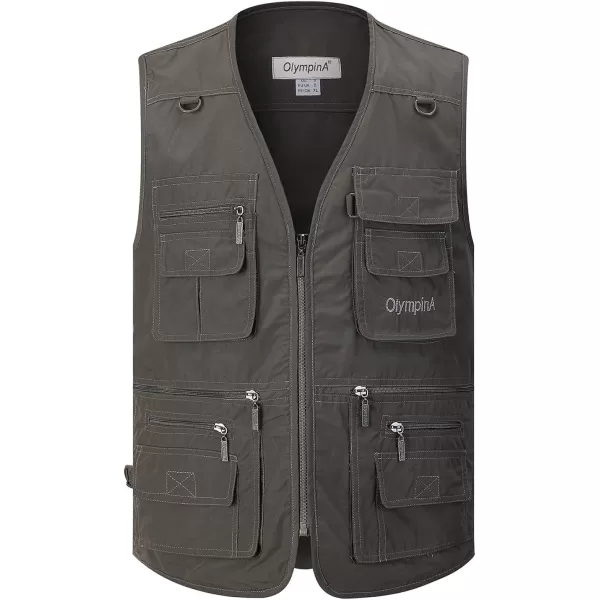 Gihuo Men's Fishing Vest Utility Shooting Safari Travel Vest with Pockets