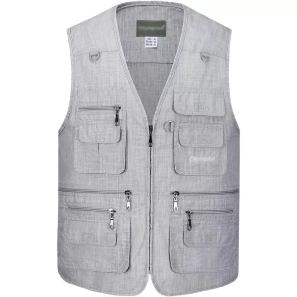 Gihuo Men's Fishing Vest Utility Shooting Safari Travel Vest with Pockets