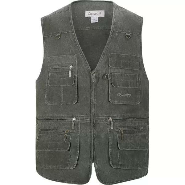 Gihuo Men's Fishing Vest Utility Travel Safari Cargo Vest with Pockets