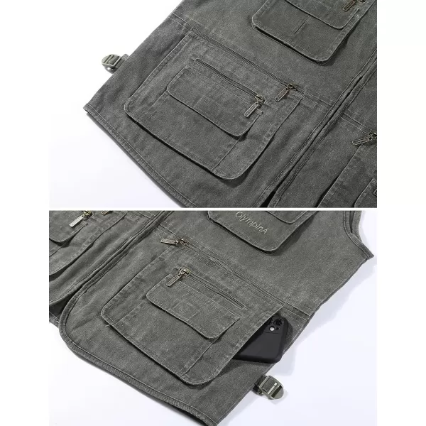 Gihuo Men's Fishing Vest Utility Travel Safari Cargo Vest with Pockets