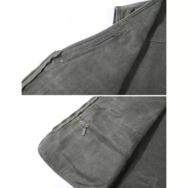 Gihuo Men's Fishing Vest Utility Travel Safari Cargo Vest with Pockets