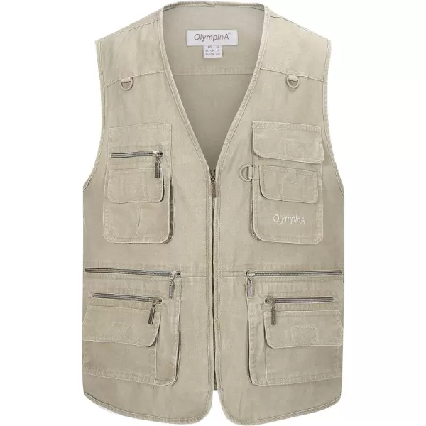 Gihuo Men's Fishing Vest Utility Travel Safari Cargo Vest with Pockets