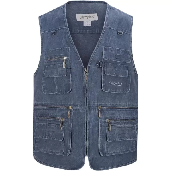 Gihuo Men's Fishing Vest Utility Travel Safari Cargo Vest with Pockets