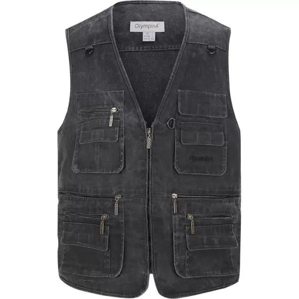 Gihuo Men's Fishing Vest Utility Travel Safari Cargo Vest with Pockets