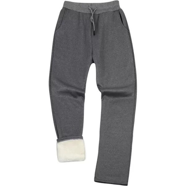 Gihuo Men's Fleece Lined Sweatpants Sherpa Winter Warm Sweat Pants Athletic Sport Pants