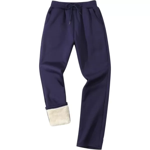 Gihuo Men's Fleece Lined Sweatpants Sherpa Winter Warm Sweat Pants Athletic Sport Pants