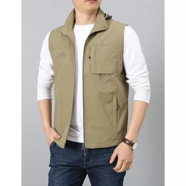Gihuo Men's Golf Lightweight Photo Vest Fishing Travel Safari Vest