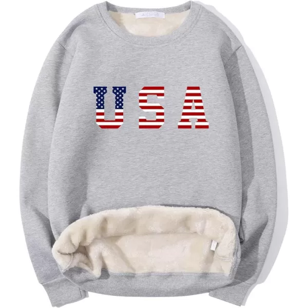 Gihuo Men's Graphic Sherpa Lined Sweatshirt Winter Warm Fleece Crewneck Pullover Sweatshirt