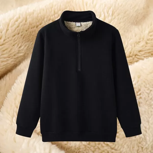 Gihuo Men’s Quarter Zip Pullover Winter Warm Fleece Sherpa Lined Sweatshirt