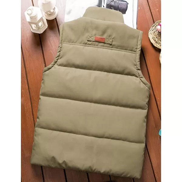 Gihuo Men's Sherpa Lined Fleece Vest Winter Fishing Travel Utility Vest Gilet