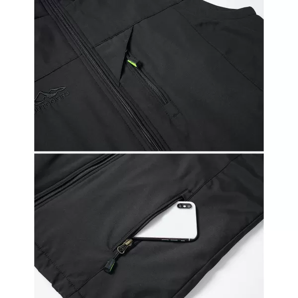 Gihuo Men's Sherpa Lined Fleece Vest Winter Fishing Travel Utility Vest Gilet