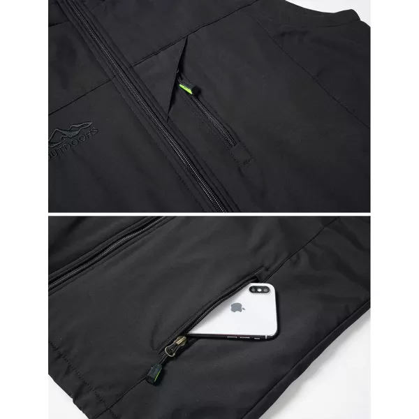 Gihuo Men's Sherpa Lined Fleece Vest Winter Fishing Travel Utility Vest Gilet