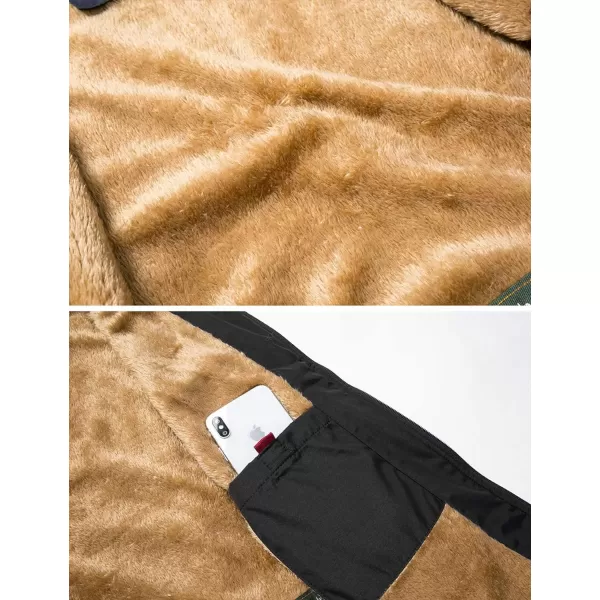 Gihuo Men's Sherpa Lined Fleece Vest Winter Fishing Travel Utility Vest Gilet