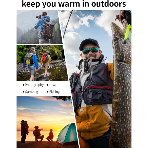 Gihuo Men's Sherpa Lined Fleece Vest Winter Fishing Travel Utility Vest Gilet