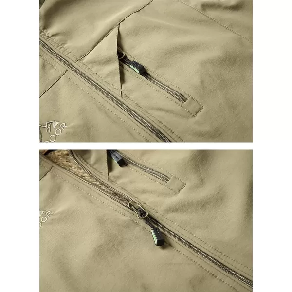 Gihuo Men's Sherpa Lined Fleece Vest Winter Fishing Travel Utility Vest Gilet