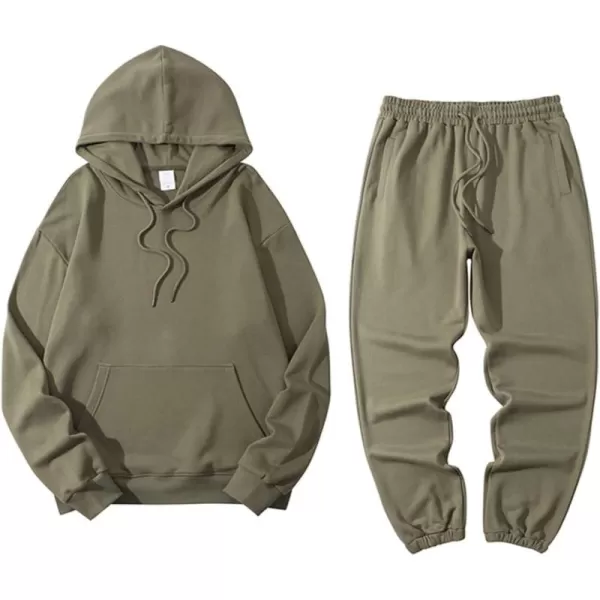 Gihuo Men's Tracksuits 2 Piece Outfit Sweatsuits Casual Hoodie Sweatpants Sports Jogging Suits Sets