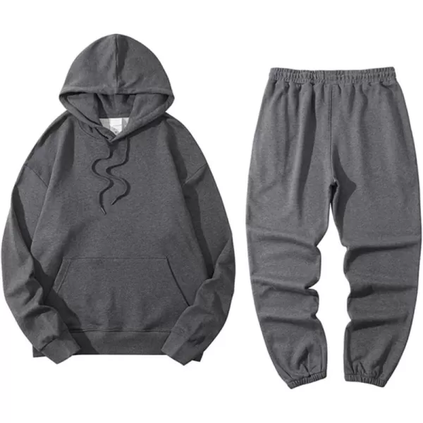 Gihuo Men's Tracksuits 2 Piece Outfit Sweatsuits Casual Hoodie Sweatpants Sports Jogging Suits Sets