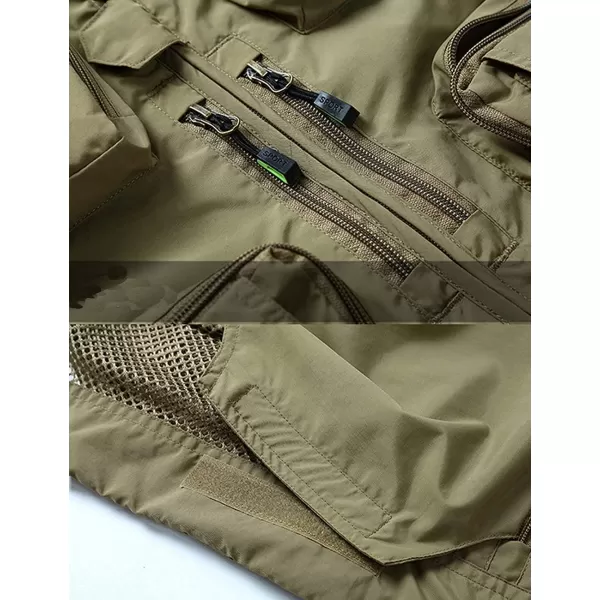 Gihuo Men's Utility Pockets Fly Fishing Safari Photo Travel Cargo Vest