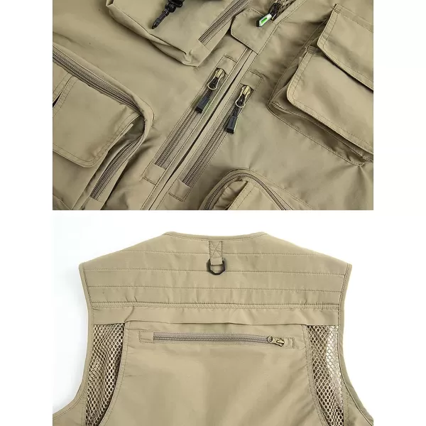 Gihuo Men's Utility Pockets Fly Fishing Safari Photo Travel Cargo Vest