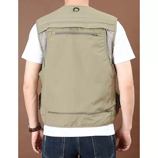 Gihuo Men's Utility Pockets Fly Fishing Safari Photo Travel Cargo Vest