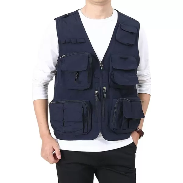 Gihuo Men's Utility Pockets Fly Fishing Safari Photo Travel Cargo Vest