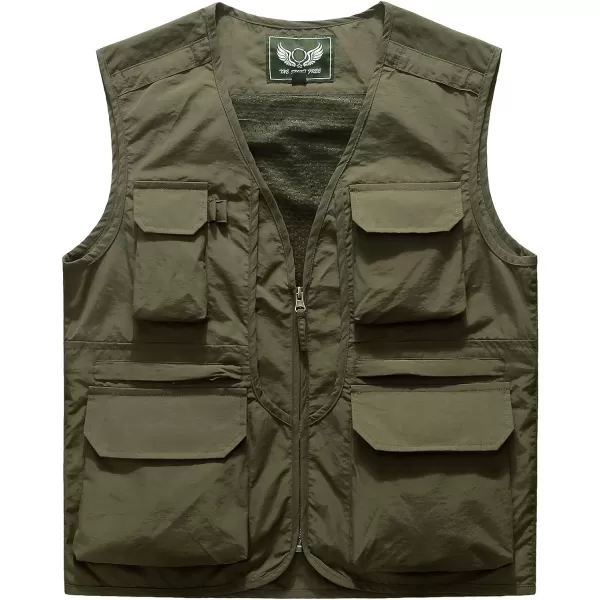 Gihuo Men's Utility Pockets Fly Fishing Safari Photo Travel Cargo Vest