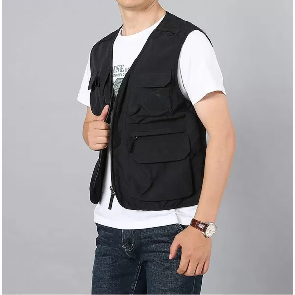 Gihuo Men's Utility Pockets Fly Fishing Safari Photo Travel Cargo Vest