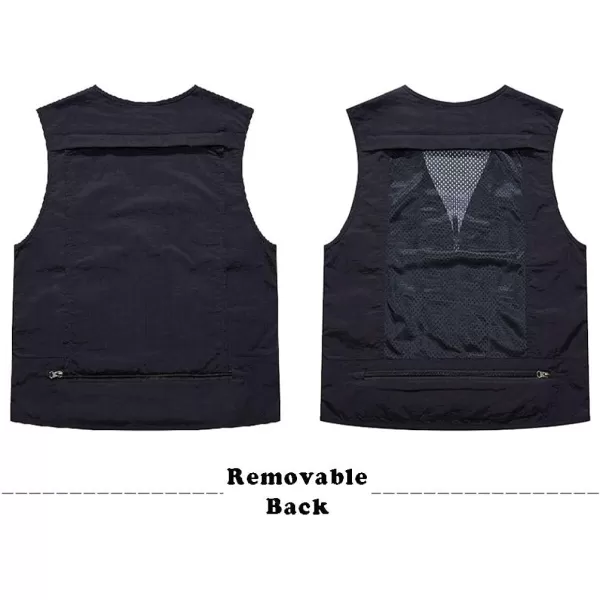 Gihuo Men's Utility Pockets Fly Fishing Safari Photo Travel Cargo Vest