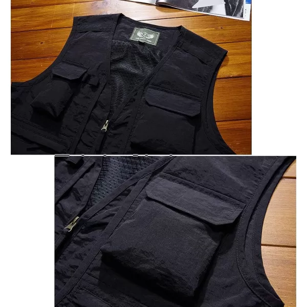 Gihuo Men's Utility Pockets Fly Fishing Safari Photo Travel Cargo Vest