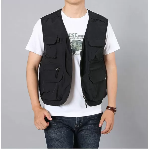 Gihuo Men's Utility Pockets Fly Fishing Safari Photo Travel Cargo Vest