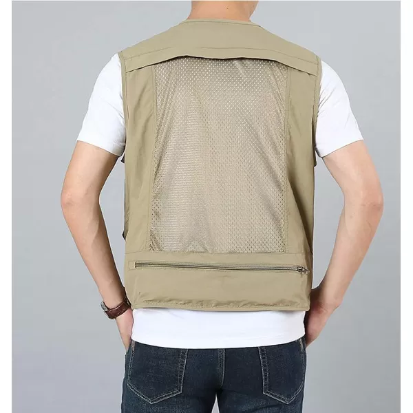 Gihuo Men's Utility Pockets Fly Fishing Safari Photo Travel Cargo Vest