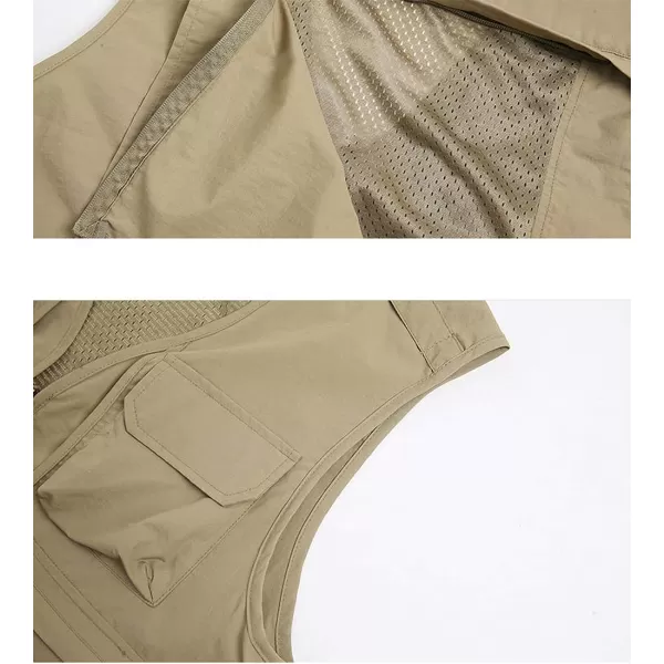 Gihuo Men's Utility Pockets Fly Fishing Safari Photo Travel Cargo Vest