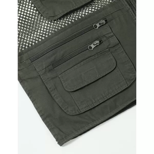 Gihuo Men's Utility Vest Fishing Safari Vest Summer Travel Vest with Pockets