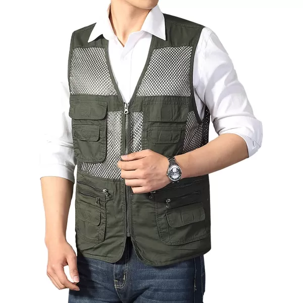 Gihuo Men's Utility Vest Fishing Safari Vest Summer Travel Vest with Pockets
