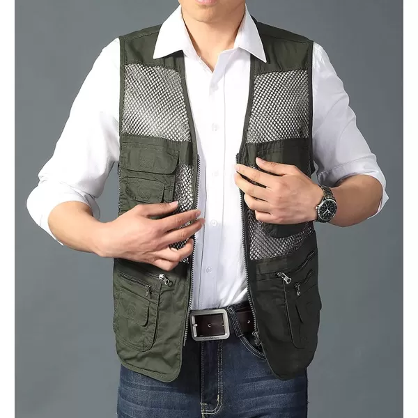 Gihuo Men's Utility Vest Fishing Safari Vest Summer Travel Vest with Pockets