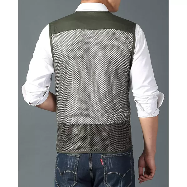 Gihuo Men's Utility Vest Fishing Safari Vest Summer Travel Vest with Pockets