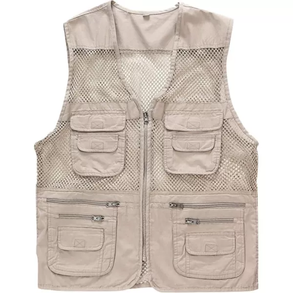 Gihuo Men's Utility Vest Fishing Safari Vest Summer Travel Vest with Pockets