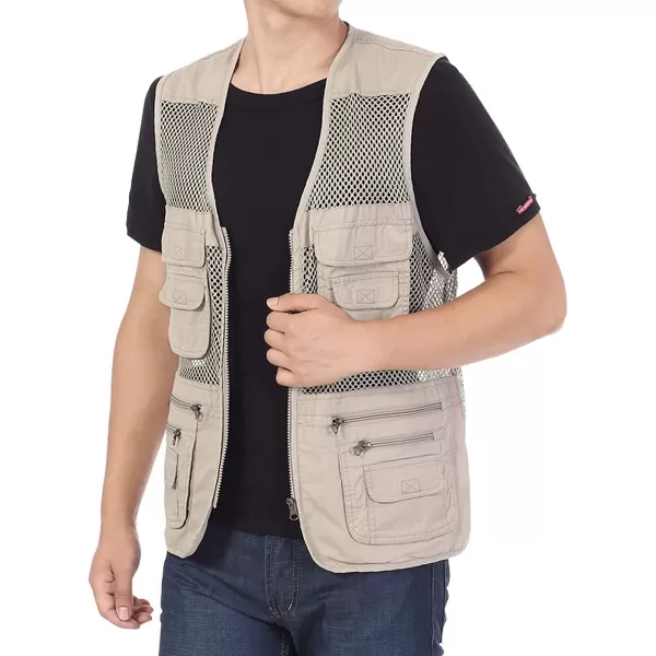 Gihuo Men's Utility Vest Fishing Safari Vest Summer Travel Vest with Pockets