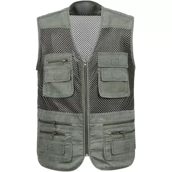 Gihuo Men's Utility Vest Fishing Safari Vest Summer Travel Vest with Pockets