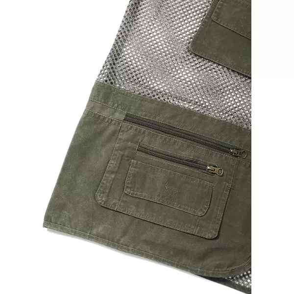 Gihuo Men's Utility Vest Fishing Safari Vest Summer Travel Vest with Pockets