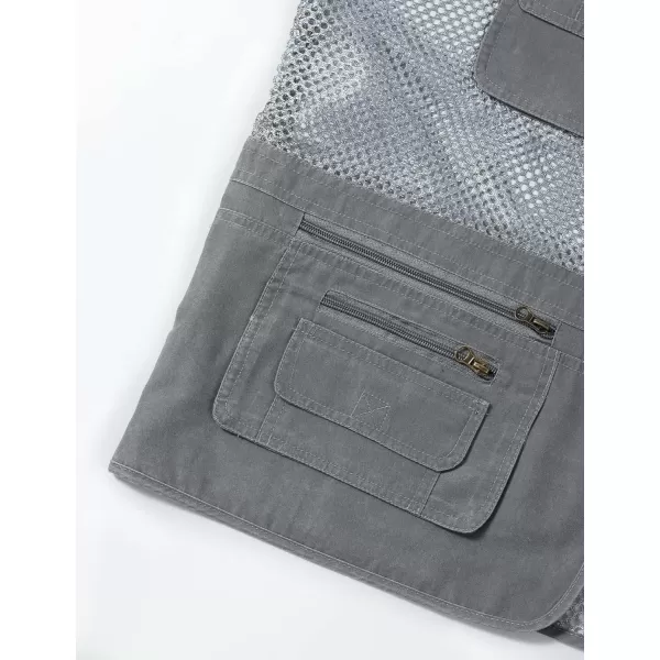 Gihuo Men's Utility Vest Fishing Safari Vest Summer Travel Vest with Pockets