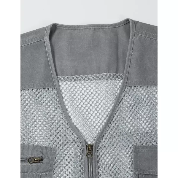 Gihuo Men's Utility Vest Fishing Safari Vest Summer Travel Vest with Pockets