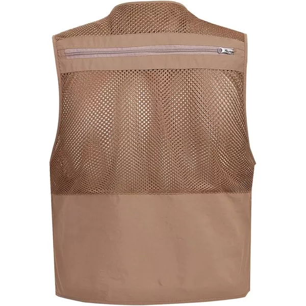 Gihuo Men's Utility Vest Fishing Safari Vest Summer Travel Vest with Pockets