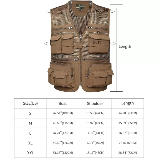 Gihuo Men's Utility Vest Fishing Safari Vest Summer Travel Vest with Pockets
