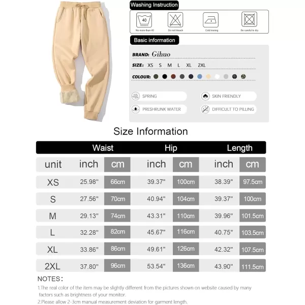 Gihuo Men's Winter Fleece Pants Sherpa Lined Sweatpants Active Running Jogger Pants)
