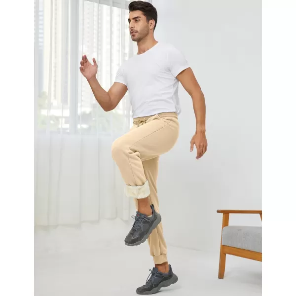 Gihuo Men's Winter Fleece Pants Sherpa Lined Sweatpants Active Running Jogger Pants)